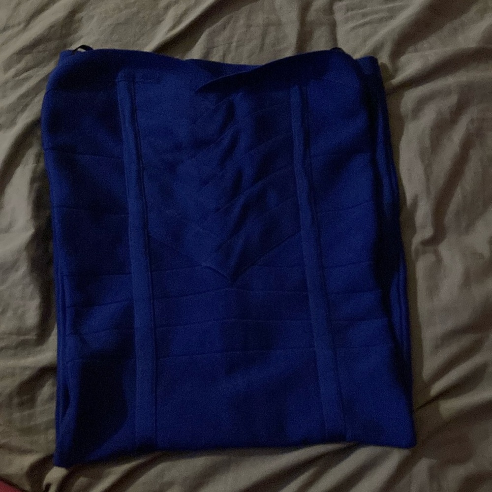 Blue body-con dress